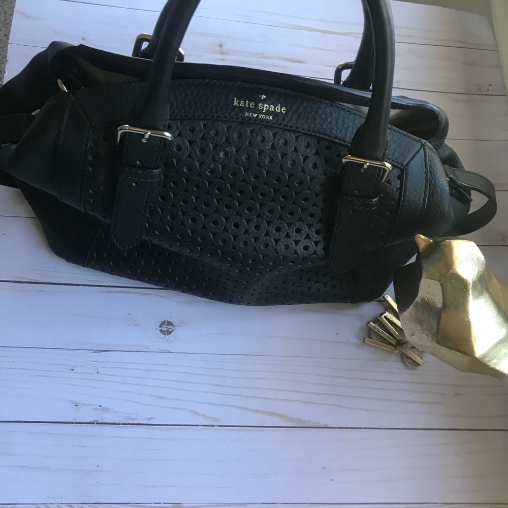 Kate Spade black satchel with crossbody